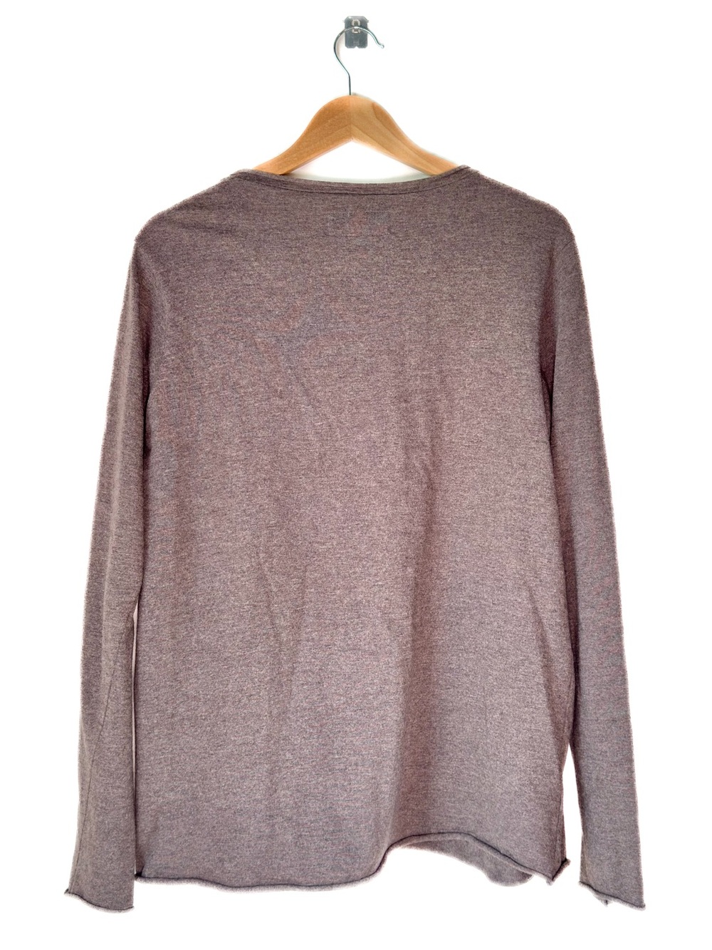 Labo Art - Wool Taupe Knit Coord Set Long Sleeve Sweater Top and Maxi Skirt - Picture 7 of 14